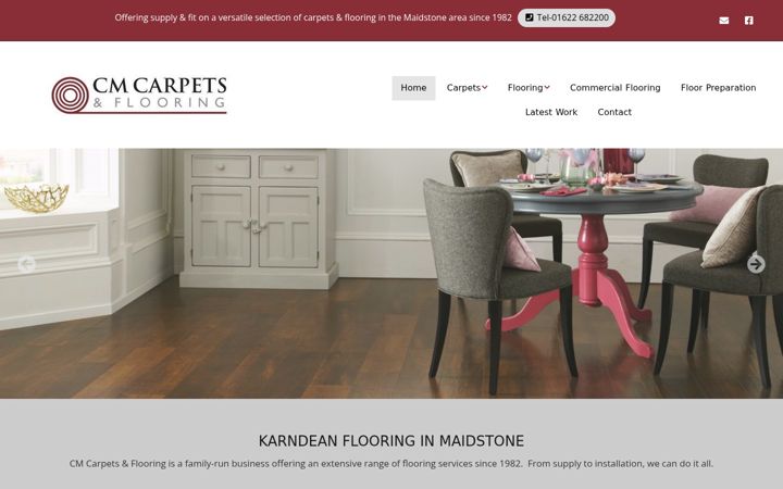 Screenshot του cm-carpets.co.uk