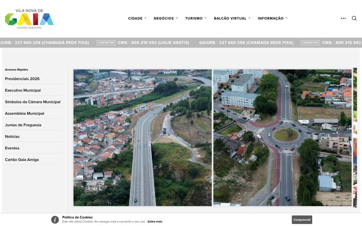 Screenshot of cm-gaia.pt