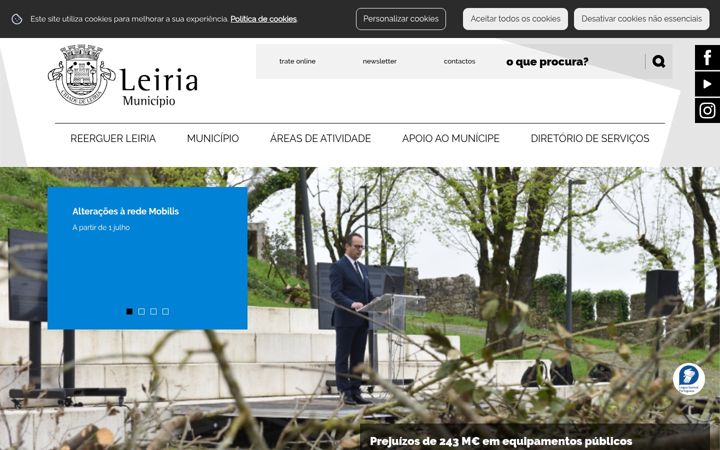 Screenshot of cm-leiria.pt