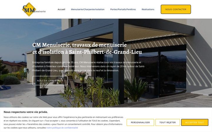 Screenshot of cm-menuiserie44.fr