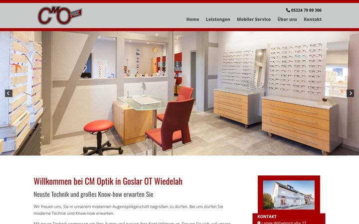 Screenshot of cm-optik.de