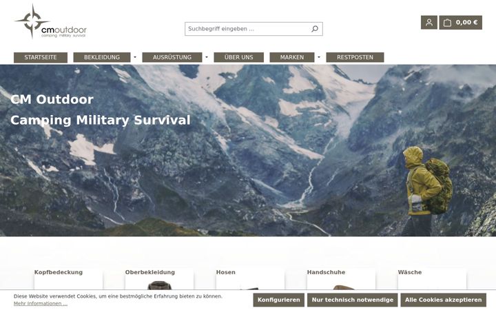 Screenshot of cm-outdoor.de