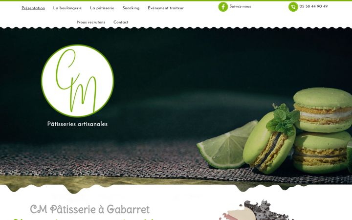 Skjámynd af cm-patisserie.fr