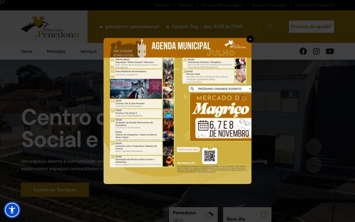 Screenshot of cm-penedono.pt