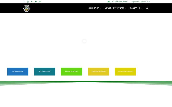 Screenshot of cm-portosanto.pt