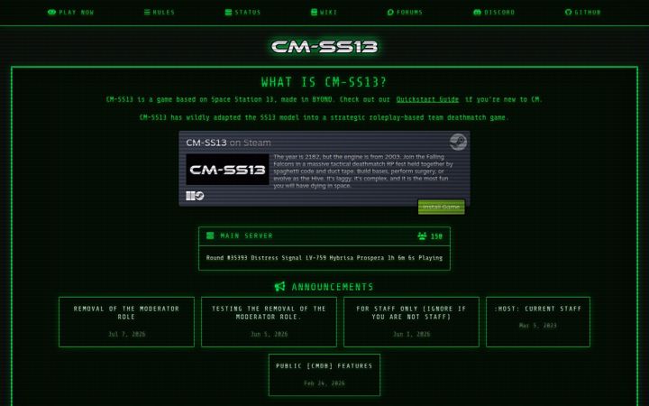 Screenshot of cm-ss13.com