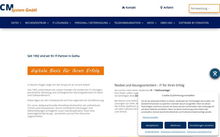 Snímek obrazovky cm-system.de