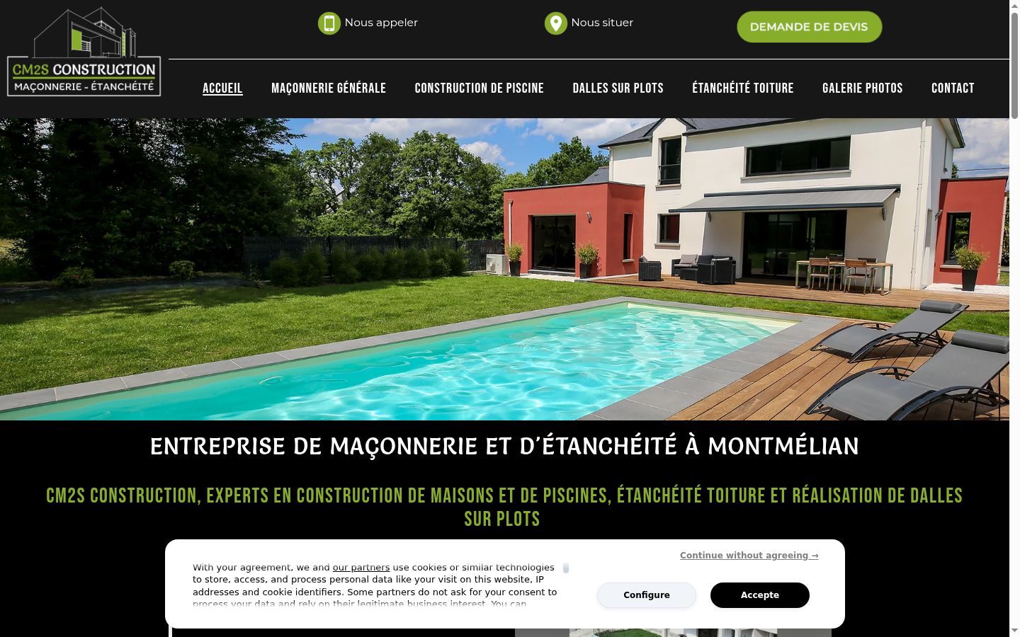Screenshot van de toestemmingsbanner zoals getoond vóór enige interactie