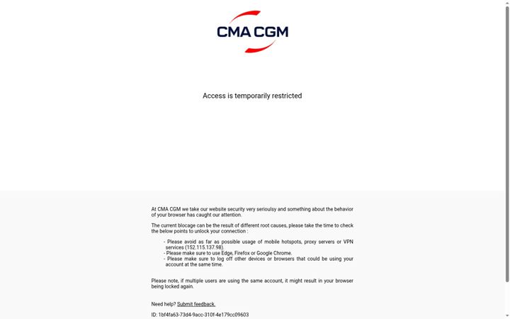 Screenshot of cma-cgm.fr