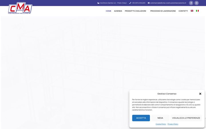 Screenshot of cma-costruzionimeccaniche.it