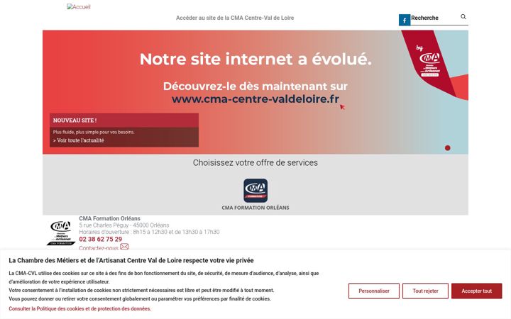 Screenshot of cma45.fr