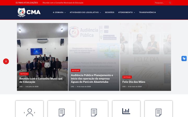 Posnetek zaslona cmabaetetuba.pa.gov.br