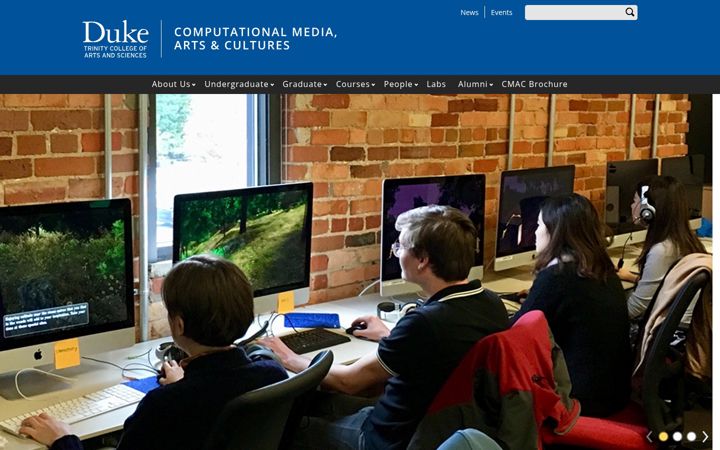 Screenshot von cmac.duke.edu