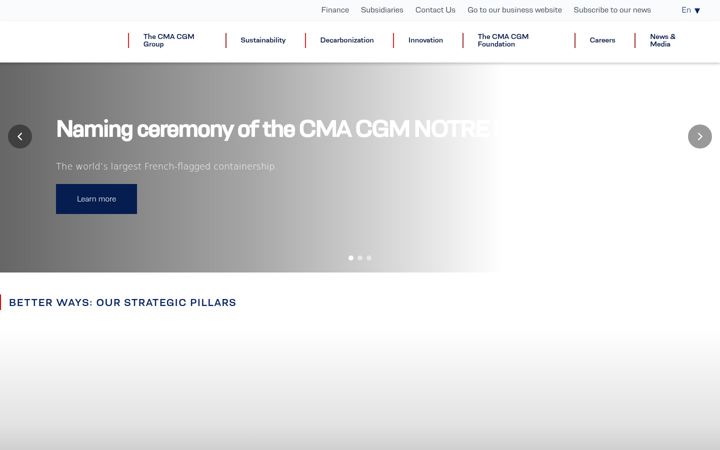 Screenshot of cmacgm-group.com