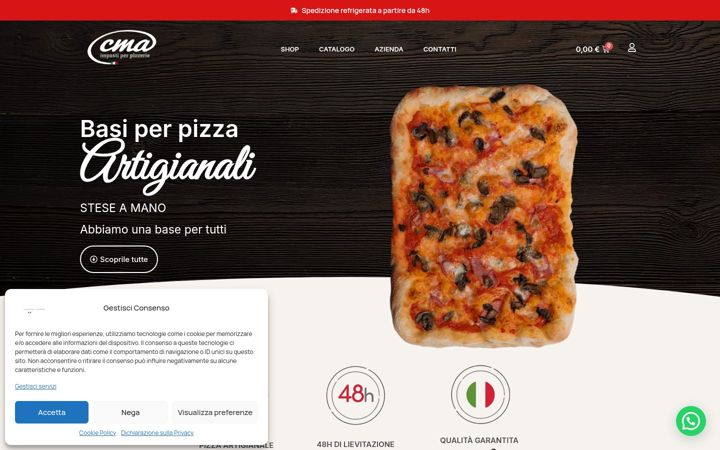 Screenshot of cmaimpastiperpizzerie.it