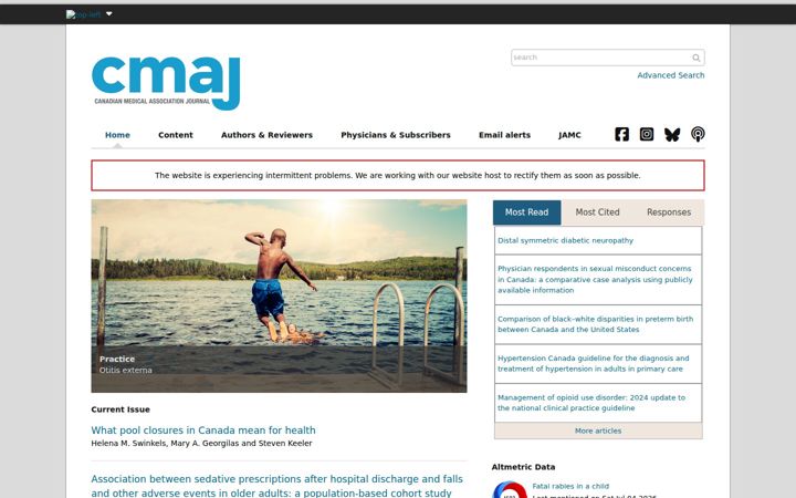 Screenshot ta' cmaj.ca