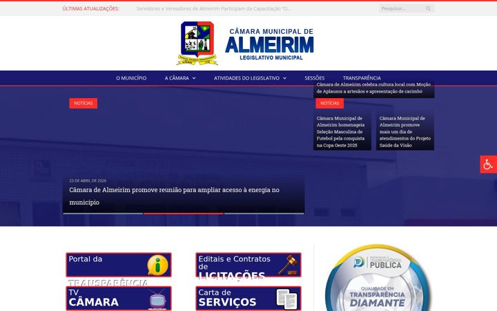 Posnetek zaslona cmalmeirim.pa.gov.br