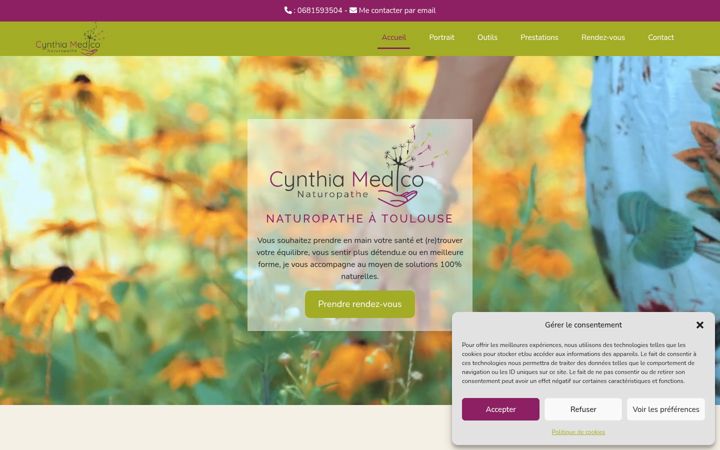 Screenshot of cmanaturopathe.com