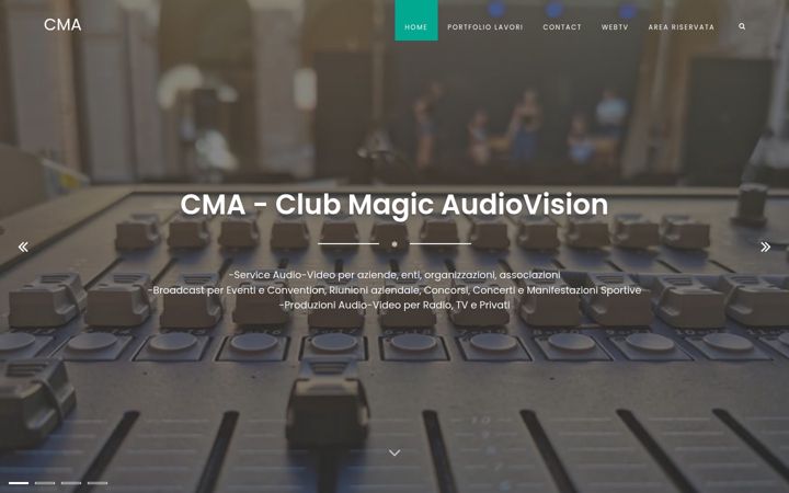 Screenshot of cmaproduzioni.it