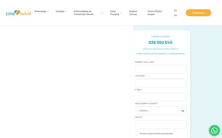 Screenshot of cmasalud.com