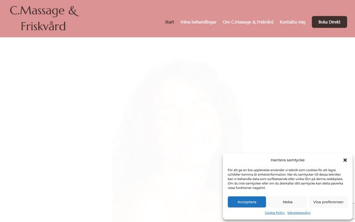 Screenshot of cmassage.se