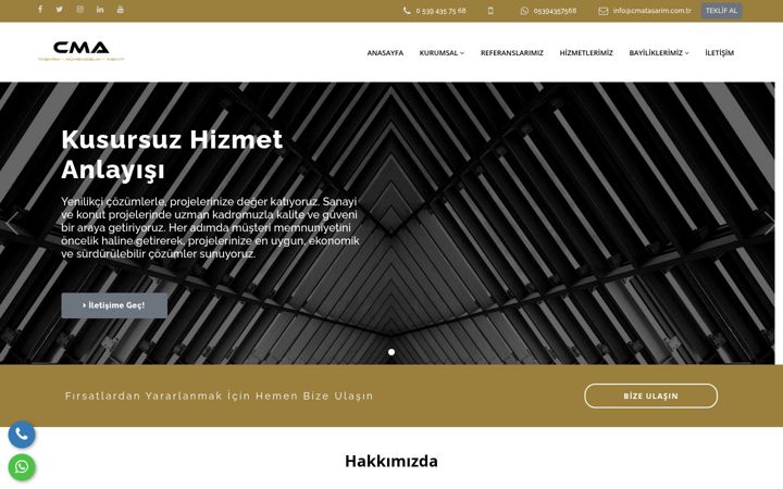 Екранна снимка на cmatasarim.com.tr