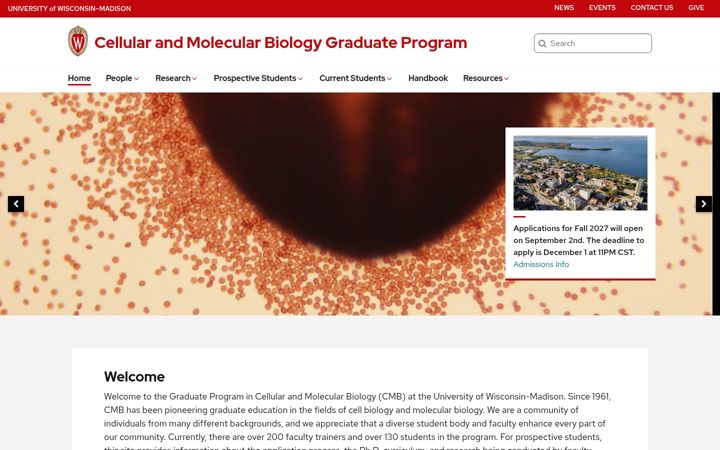 Screenshot von cmb.wisc.edu