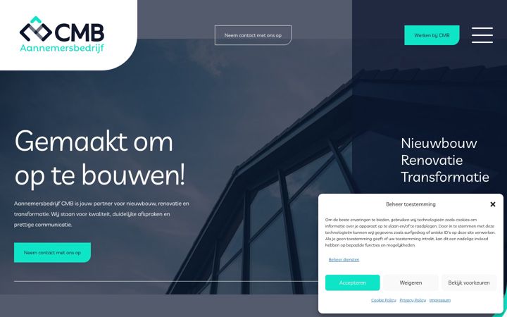 Snimka zaslona za cmbbouw.nl