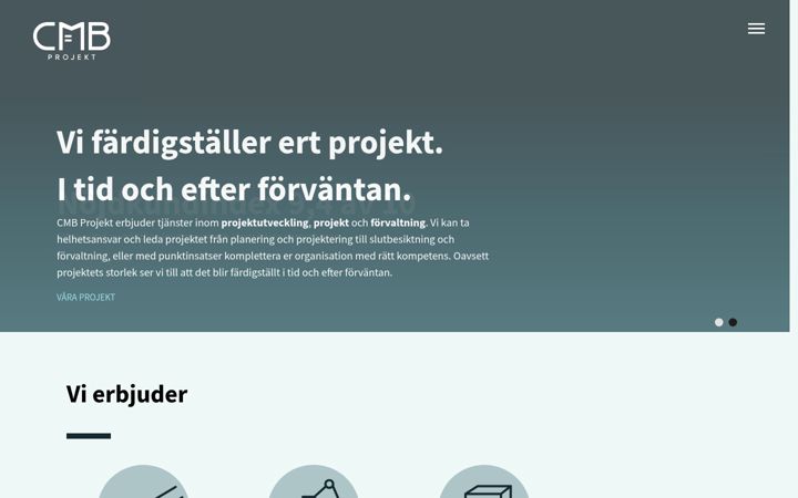 Screenshot of cmbprojekt.se