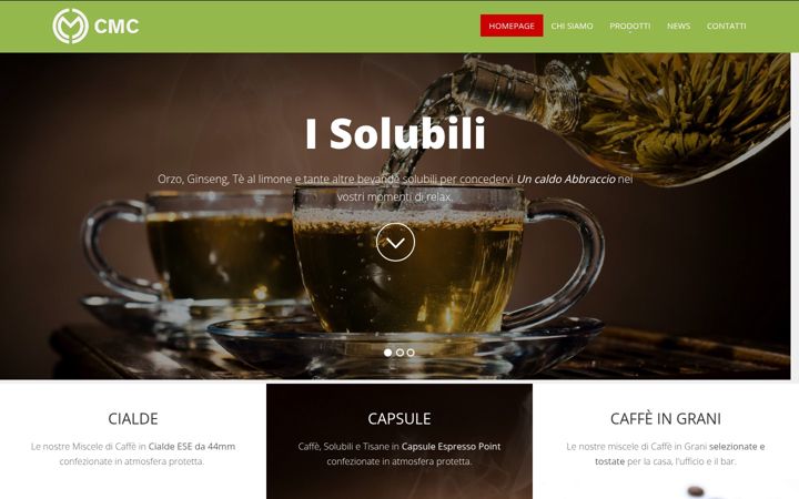 Skærmbillede af cmc-caffe.it