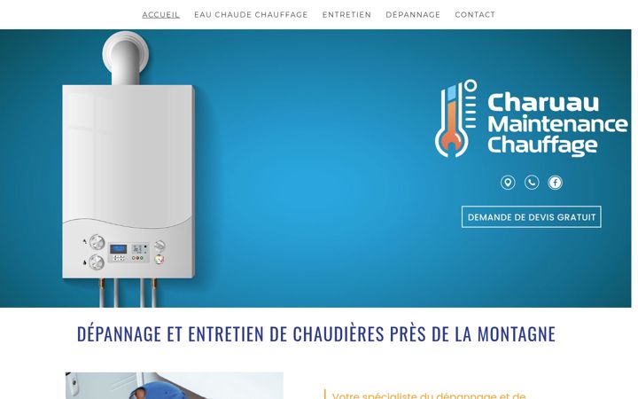 Screenshot of cmc-chauffage.fr