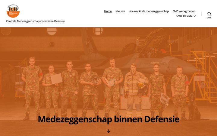 Snimka zaslona za cmc-defensie.nl