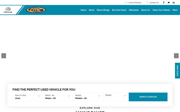 Screenshot of cmc-maxus.co.uk