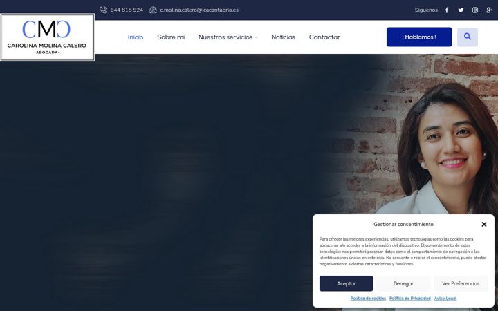 Screenshot of cmcabogada.com