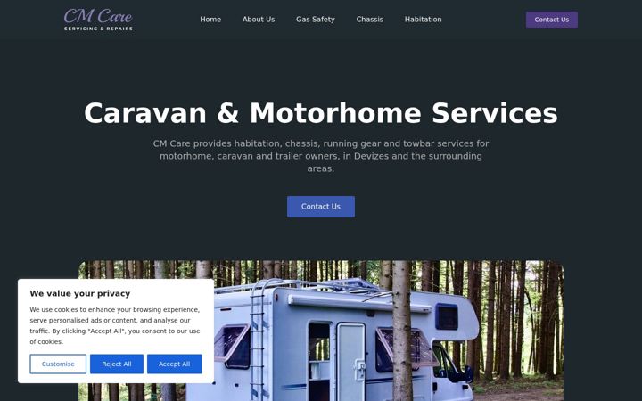 Screenshot of cmcare.co.uk