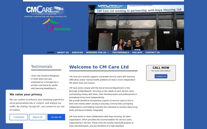 Captură de ecran a cmcare.net