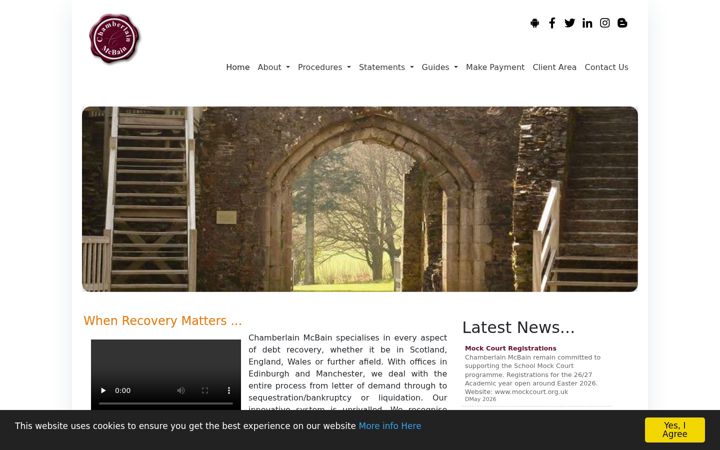 Screenshot of cmcb.co.uk