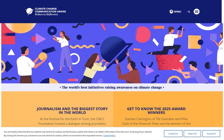 Screenshot of cmccaward.eu