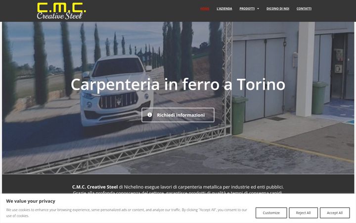 Screenshot of cmccreativesteel.it