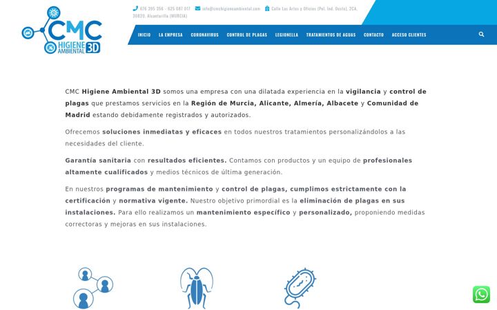 Screenshot of cmchigieneambiental.com