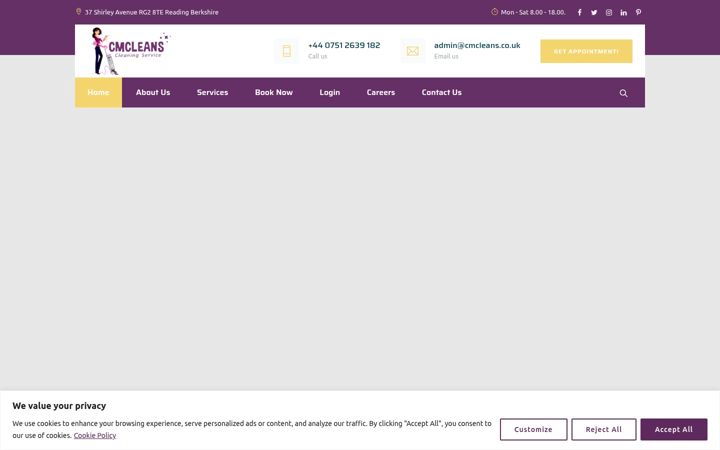 Screenshot of cmcleans.co.uk