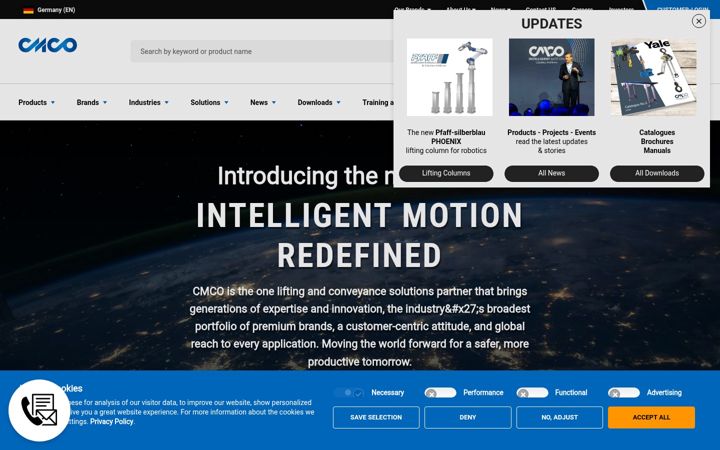 Screenshot of cmco.com
