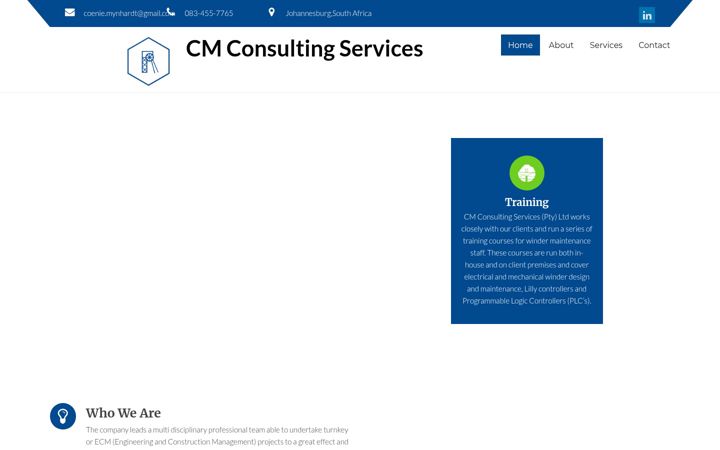 Екранна снимка на cmconsultingservices.co.za
