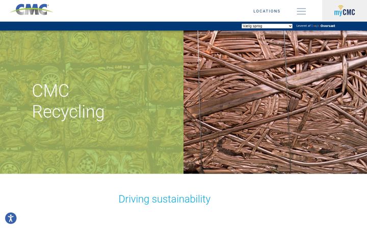 Screenshot of cmcrecycling.com