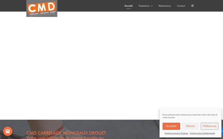 Skjámynd af cmd-carrelage.fr