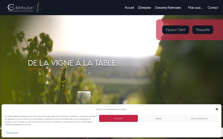 Captura de ecrã de cmdistribution.fr