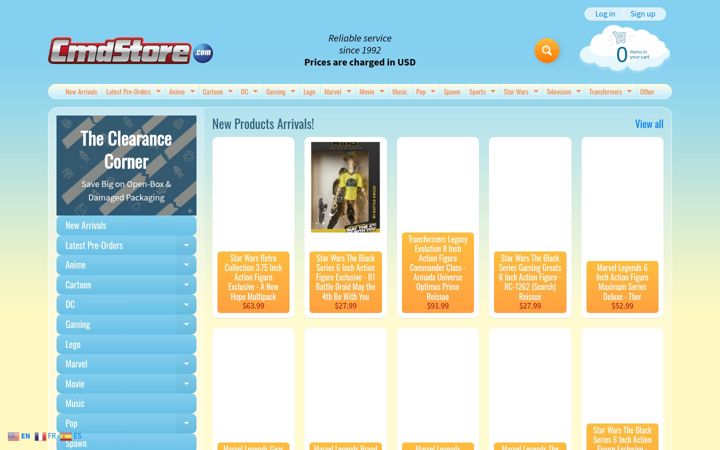 Screenshot of cmdstore.com