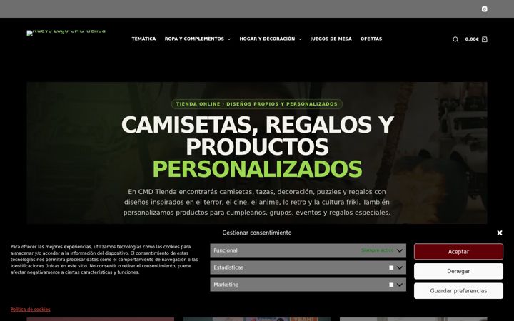 Screenshot of cmdtienda.com
