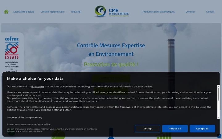 Screenshot of cme-environnement.com