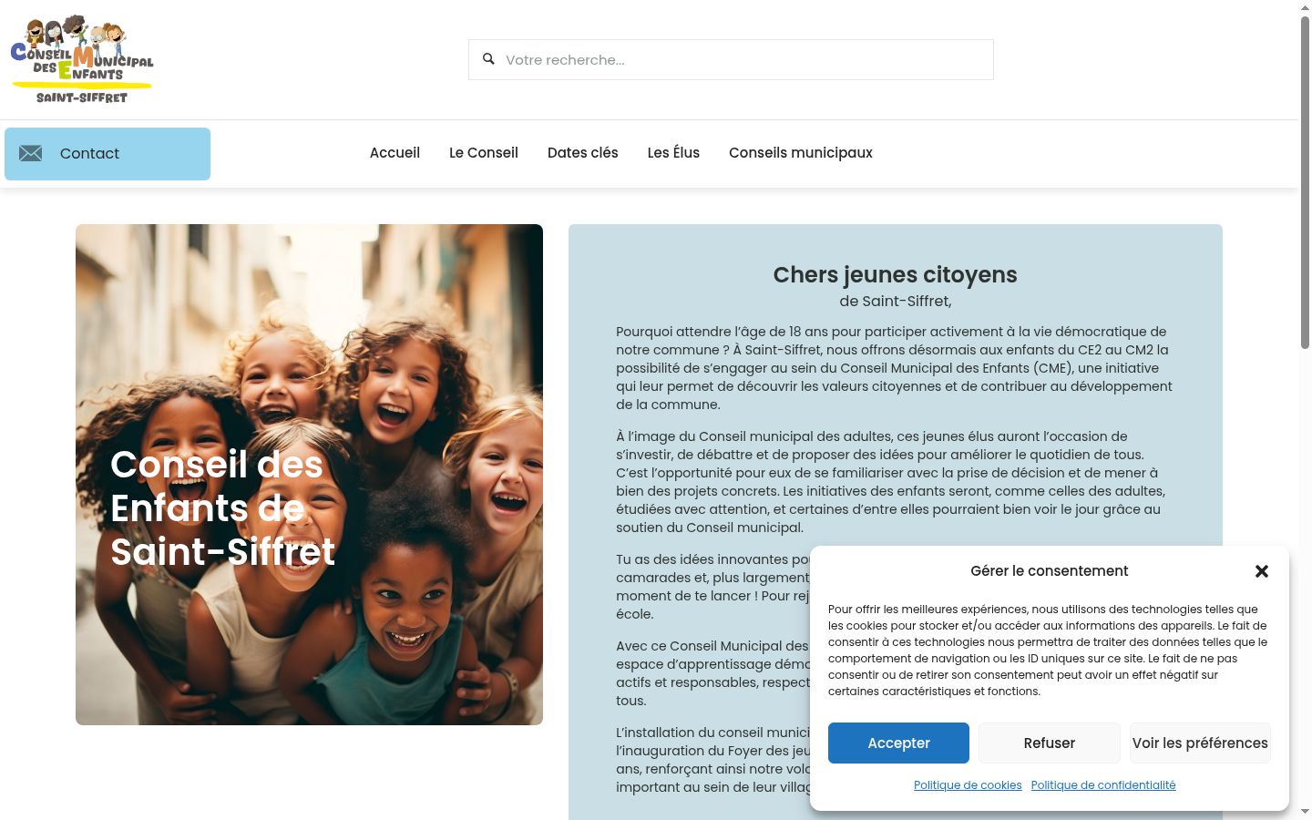 Screenshot tal-banner tal-kunsens muri qabel kwalunkwe interazzjoni